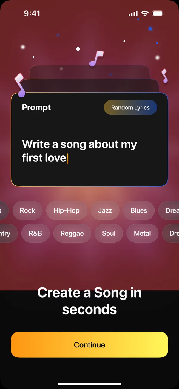 Create a song in seconds